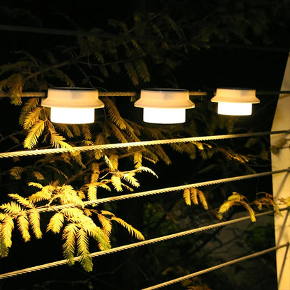 3LED Solar Power Gutter Light Waterproof Wall Lamp White Warm Fence Night Light for Garden Pathway Campin Deco LED Light Fixture