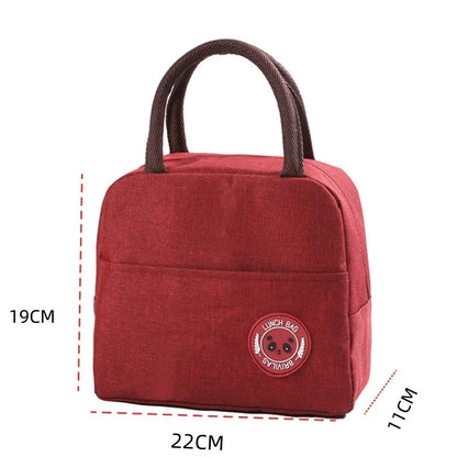 Portable Thermal Lunch Bag Picnic Food Cooler Bags Insulated Case Durable Waterproof Office Lunchbag Shoulder Strap Cooling Box