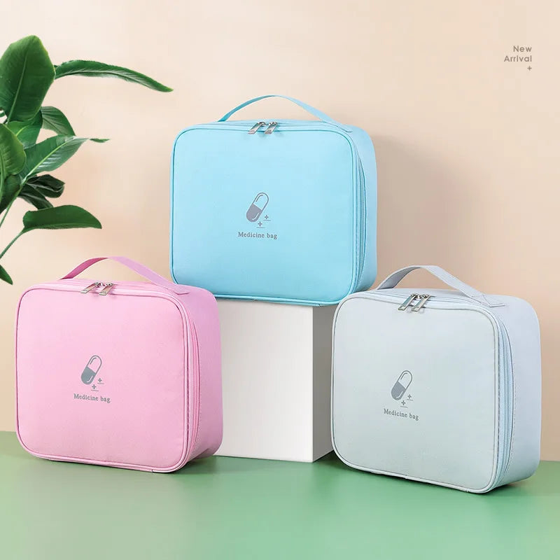 Portable Medical Bag, Travel Bag, Large Capacity Medicine Storage Box, Household Emergency Medicine Reserve, First Aid Kit