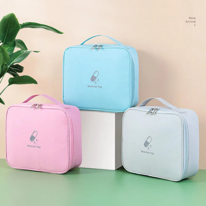 Portable Medical Bag, Travel Bag, Large Capacity Medicine Storage Box, Household Emergency Medicine Reserve, First Aid Kit