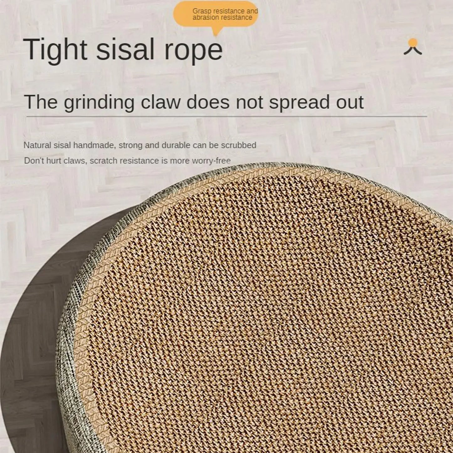 Oval Shaped Scratch Pad For Cats Sisal Scratching Cat Bed Multipurpose Pet Sleeping Mat Wear-Resistant Cat Scratch Bed Nest  ﻿