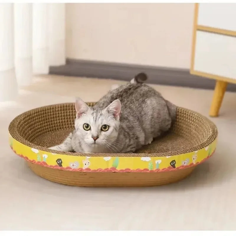 Cat Scratching Pads Round Oval Cat Scratch Pad Bowl Nest for Indoor Cats Grinding Claw Round Grinding Claw Toys Scratching Board
