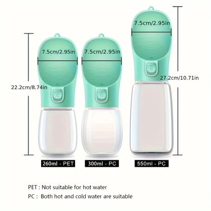 1pc Leak-Proof Portable Dog Water Bottle For Outdoor Adventures