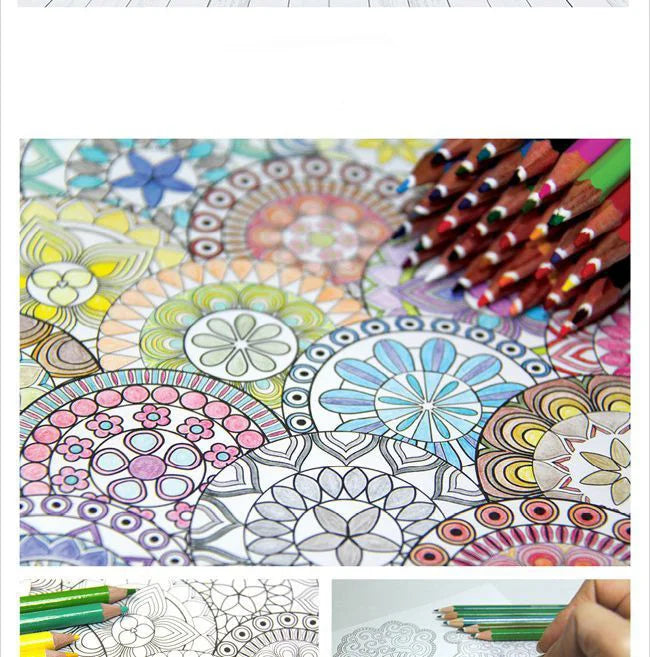 Mandala Painting Adult Stress Reduction Therapy Psychological Decompression Coloring Book Graffiti Painting Hardcover Art Book