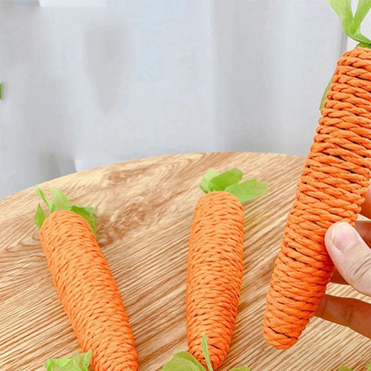Cat toy Audible carrot tickling cat stick high and boring baby cat molar stick Bite resistant cat scratching board pet products