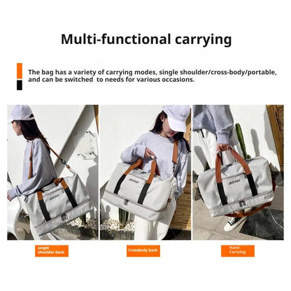 Large Capacity Gym Bag Portable Short Distance Travel Bag Sports Fitness Waterproof Handbag Luggage Storage Bag