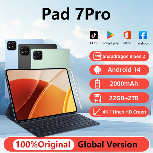 2025NEW Mi Pad 7 Pro Tablet Android 14 11"Inch  Global Version 16GB+1TB 5G Dual SIM Smart Tablets pc Original with keyboard WiFi