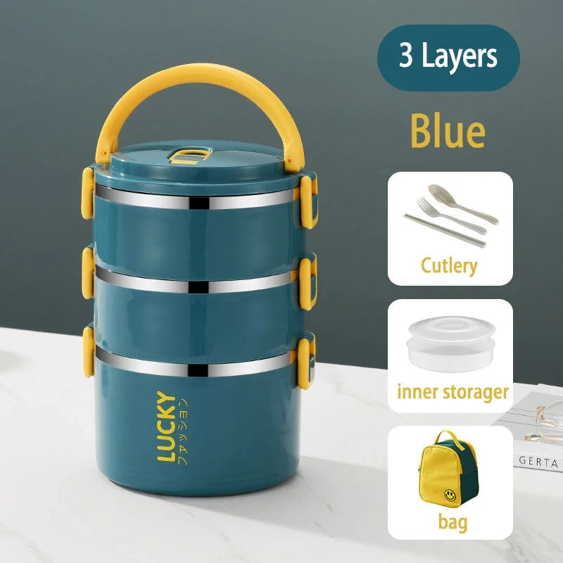 Portable Lunch Box Thermo Insulation Bento Thermos Containers Bento Bag Food Warmer for Kids Food Containers