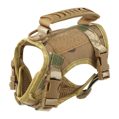 Tactical Dog Harness Small Breed Puppy Harness Cat Vest Adjustable For Military Service Dogs Accessories Training Working