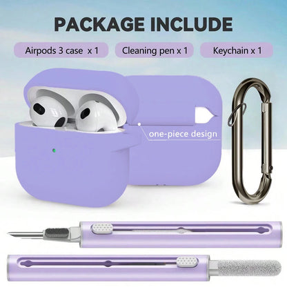 Earphone Case for AirPods Pro2 Cover with Cleaner Kit Soft Silicone Protective with Hook Wirless Headphones Cover
