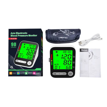 High Accurate Blood Pressure Monitor Digital Sphygmomanometer Bp Monitors Electronic Tonometer Arm Cuff Talking BPM Tensiometer