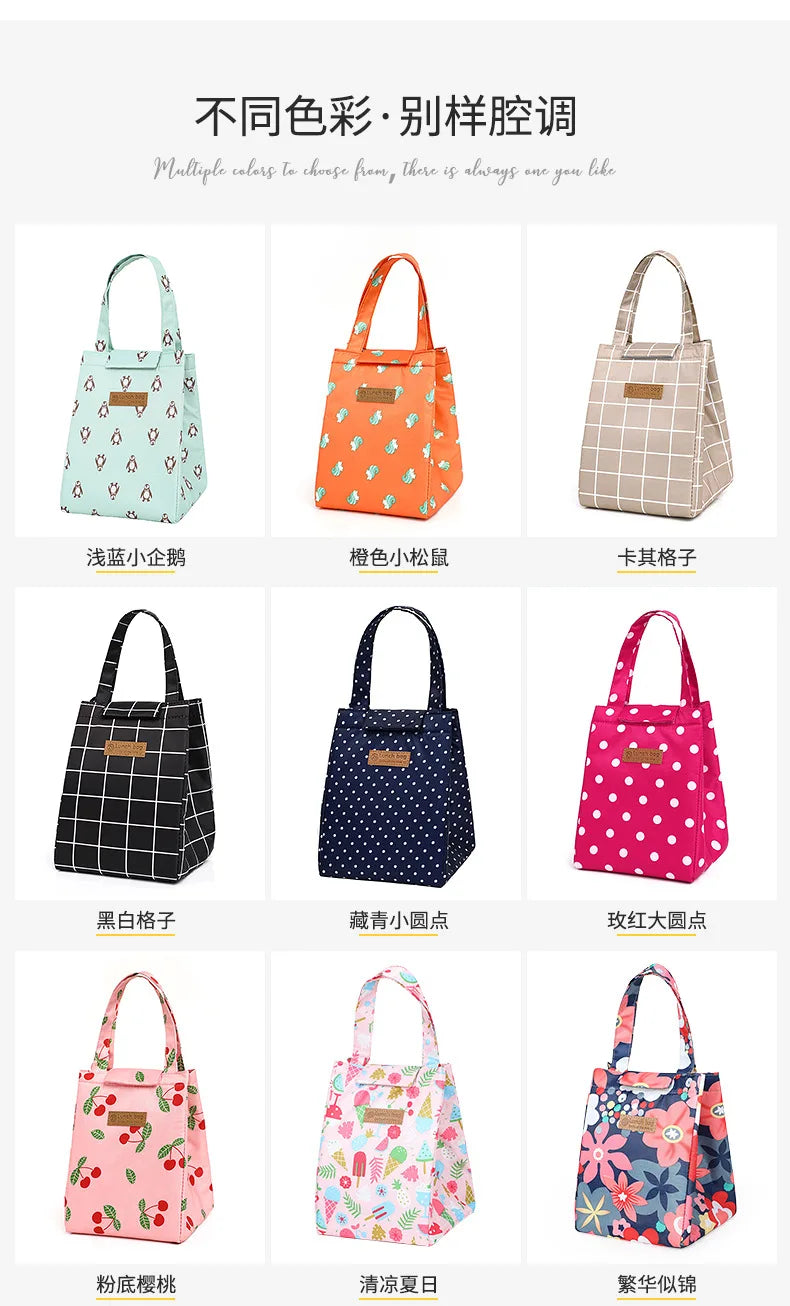 Kids Lunch Bag for School Portable Thermal Bag Children Cartoon Insulated Lunch Bag Cooler Pouch Dinner Container Handbags