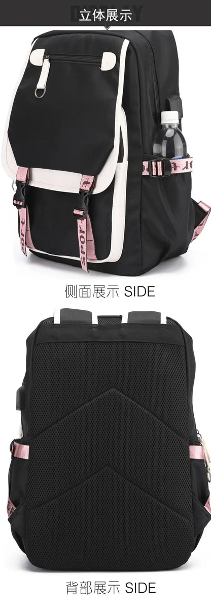 KPop Demon Hunters Backpack Students Large Capacity Backpack K-Pop Demon Hunters Fans Gift Girls School Bags Travel Backpack