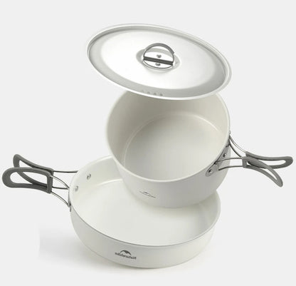 Naturehike Ceramic Non Stick Pot Outdoor Camping Portable Kitchenware BBQ Picnic Kettle Frying Pan Cookware Barbecue Tablewar