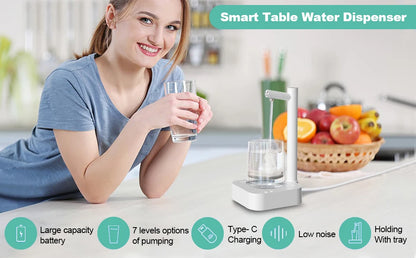 Water Gallon Pump Portable Electric Water Dispenser for Household Camping Smart  Automatic Drinking Water Bottle Gallon Pump