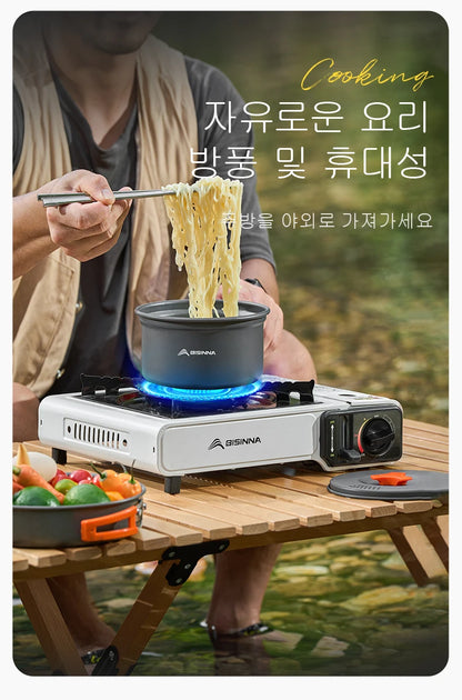 BISINNA Picnic Stove, Portable Camping Stove, Burning Like a Home Gas Burner. 3 Layers of Safety