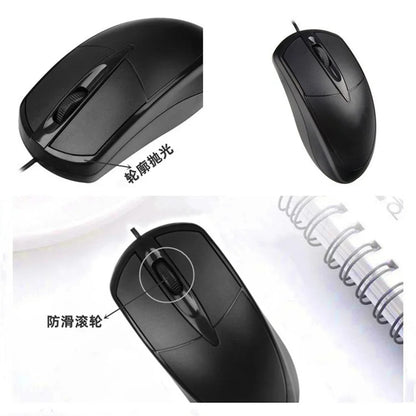 USB Optical Wired Mouse Laptop Home Office Mouse Anti Slip Roller Portable PC Desktop Mause For Gaming Computer Accessories