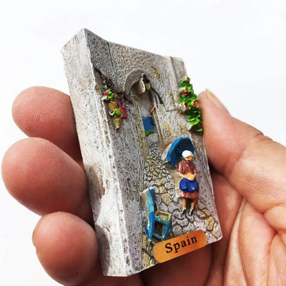 Europe Spain 3D Refrigerator Magnet Tourist Souvenirs Stickers,Home & Kitchen Decoration Fridge Magnet Message Sticker