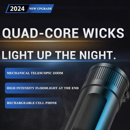 Powerful P70 Led Flashlights 5000LM Ultra Bright Tactical Light Emergency Spotlights Telescopic Zoom Light Built-in Battery