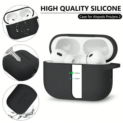 Earphone Case for AirPods Pro2 Cover with Cleaner Kit Soft Silicone Protective with Hook Wirless Headphones Cover