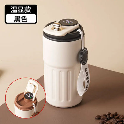Stainless Steel Insulated Cup with Temperature Display Coffee Cup Intelligent Car Mounted Heat preservation mug Gift Thermal mug