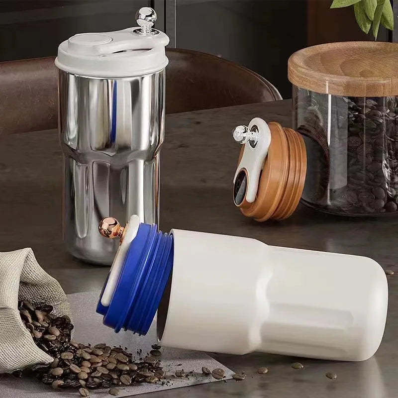 450ml Smart Coffee Cup with Led Temperature Display 316 Stainless Steel Thermos Bottle for Coffee Portable Vacuum Mug for Gift