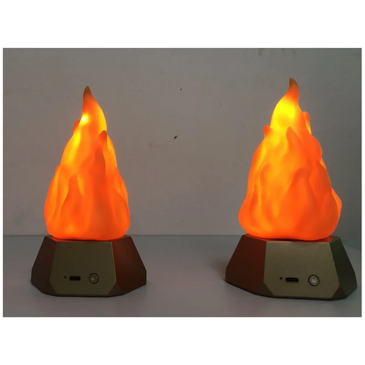 A02M-2Pc LED Simulation Flame Lamp Set For Outdoor Camping And Garden Landscape, Dining Table Decorative Lighting