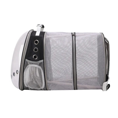 Pet Backpack Transparent Space Capsule Double Shoulder Cat Go Out Backpack Expandable Cat Bag Go Out Portable Small Dog Bag