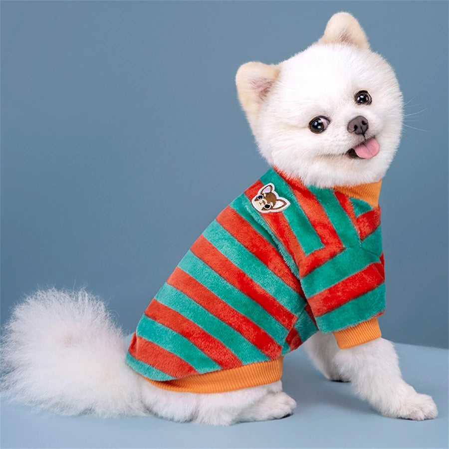 Winter Soft Dogs Coat, Warm Fleece Puppy Clothes For Small Dogs Pullover Sweater Sweatshirt Pet Costumes Christmas Gift