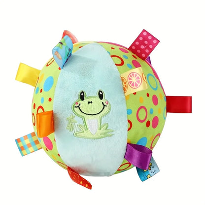 Interactive Ball Dog Toy Suitable for Aggressive Chewing Training, Stress Relief, Bite Sound Resistance, Plush Handle Dog Toy