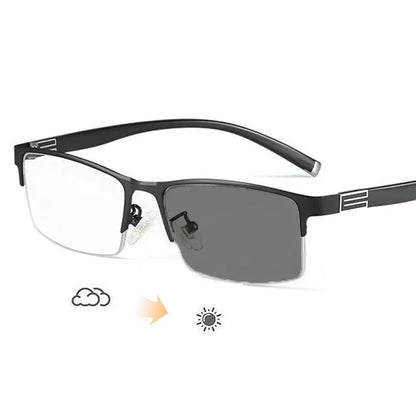 Ultra Light Outdoor Driving Protection Glasses Half Frame Myopia Glasses Business Color-changing Male Female Near Sight Glasses