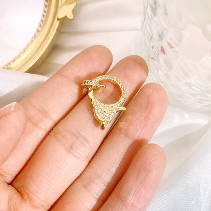 Juya 18K Real Gold Plated Accessories DIY Needlework Beads Pearls Jewelry Making Fastener Closures Lobster Lock Clasps Supplies