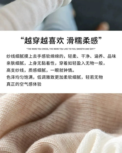 2023 New autumn/winter cashmere sweater women's turtleneck pullover ultra-thin pile neck sweater wool knit