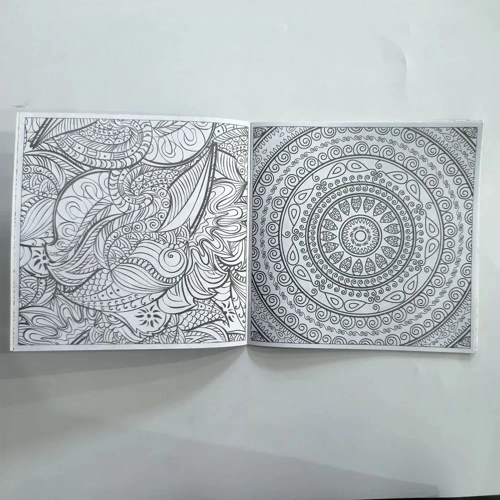 1PCS 24 Pages Mandalas Flower Coloring Book For Children Adult Graffiti Drawing Coloring Book Set Art School Supplies