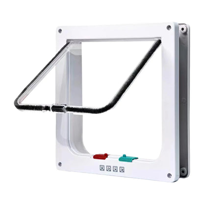 Cat Dogs Flap Doors Puppy Kitten Safety In&out Pet Door with 4 Way Security Lock Dog Cat Kitten Flap Door Weatherproof Cat Flap