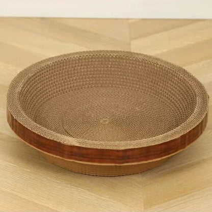 Cat Scratching Pads Round Oval Cat Scratch Pad Bowl Nest for Indoor Cats Grinding Claw Round Grinding Claw Toys Scratching Board