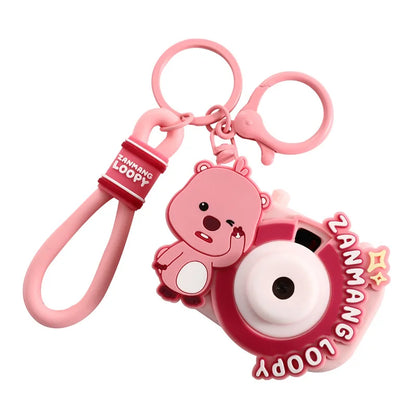Genuine Creative Cartoon Loopy Doll Car Keychain Camera Game Toy Cute Couple Pendant Kawaii Gift Anime Accessories