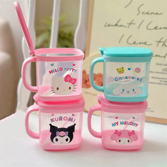 Sanrio Hello Kitty Kitchen Seasoning Box Kuromi Melody Cinnamoroll Msg Salt Sugar Jar Household Seasoning Jar Storage Box