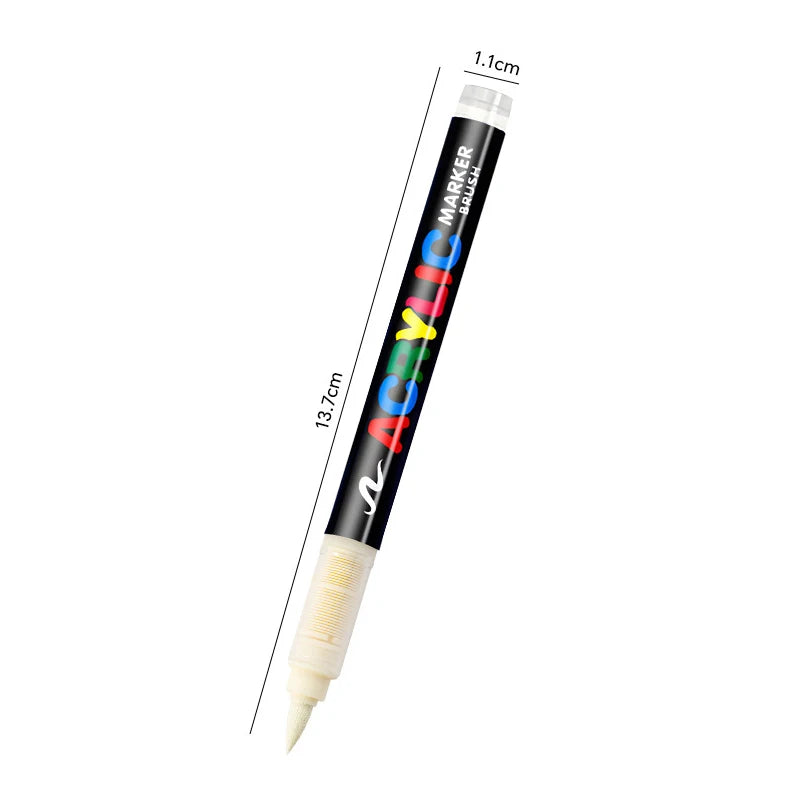 One direct liquid acrylic marker paint brush pen painting stone ceramic glass wood canvas making drawing graffiti coloring pen