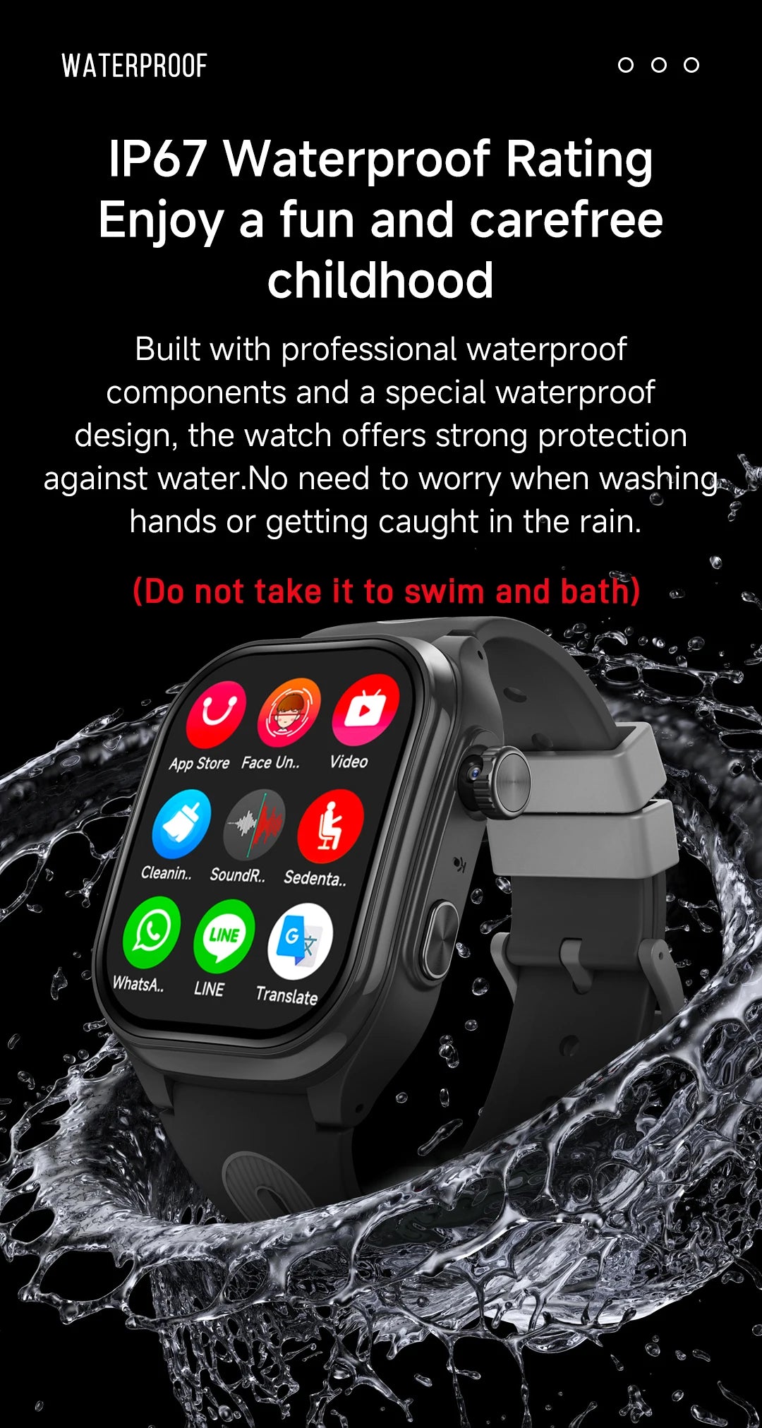 Kids 4G Smart Phone Watch 2.0'' 2+16G APP Download GPS WIFI Video Call  Camera Children Smartwatch Monitor Tracker Location