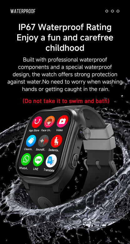 Kids 4G Smart Phone Watch 2.0'' 2+16G APP Download GPS WIFI Video Call  Camera Children Smartwatch Monitor Tracker Location