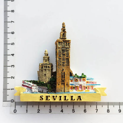 Europe Spain 3D Refrigerator Magnet Tourist Souvenirs Stickers,Home & Kitchen Decoration Fridge Magnet Message Sticker