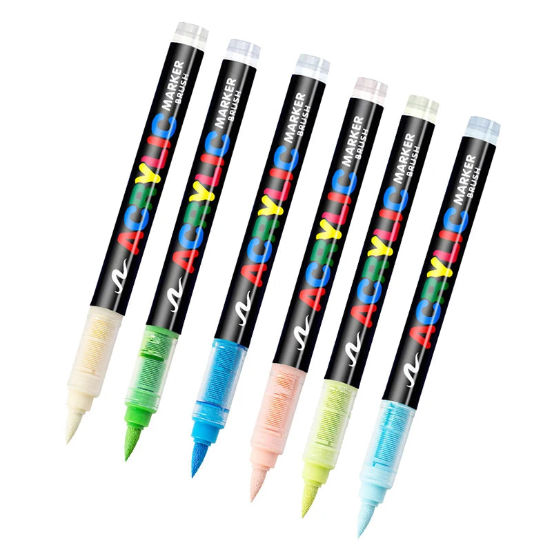 One direct liquid acrylic marker paint brush pen painting stone ceramic glass wood canvas making drawing graffiti coloring pen