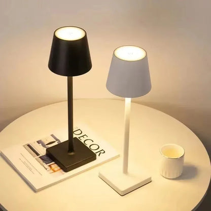 Nordic LED Table Lamp Rechargeable Touch Dimmable Desk Lamp bedroom decoration Home Dining Room Coffee Shop Simple Room Decor