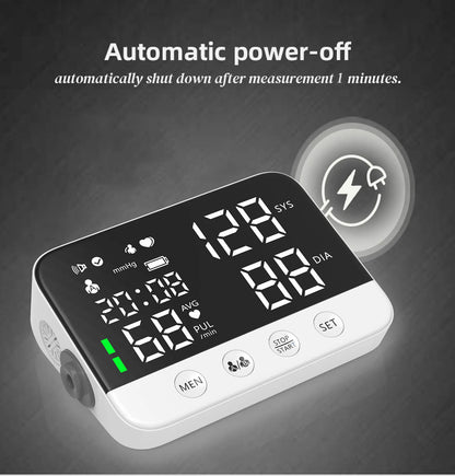 Voice Blood Pressure Monitor Arm Cuff Tonometer Digital Sphygmomanometer Electronic  Medical BP Monitors with CE FDA