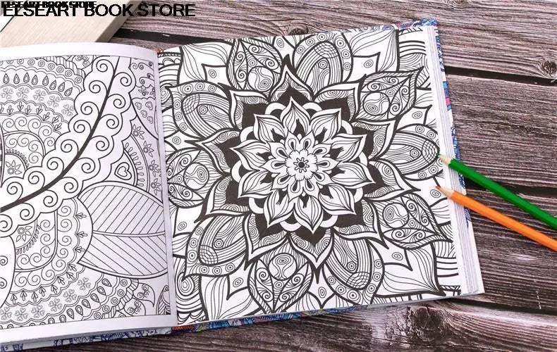 Zen mandalas color painting book adult decompression therapy psychological decompression graffiti painting Hardcover141
