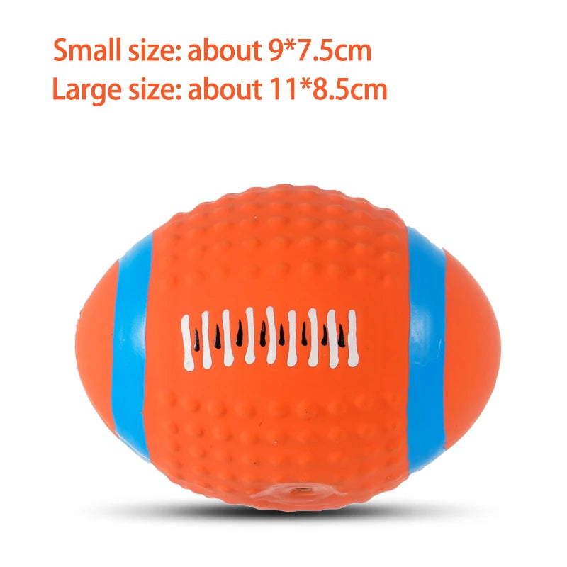 Pet Toys Olive Ball Squeaky Latex Dog Toy Ball S-L Soft Durable Interaction Smiling Face Rugby Dog Chewing Training Supplies