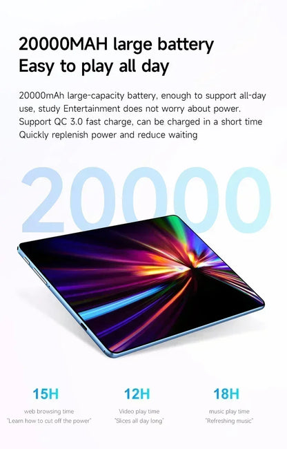 2025 Original Pad 15 Pro Tablet Android14 Snapdragon888 11Inch HD 16GB+1TB 20000mAh 5G Dual SIM Bluetooth WiFi GPS Tables