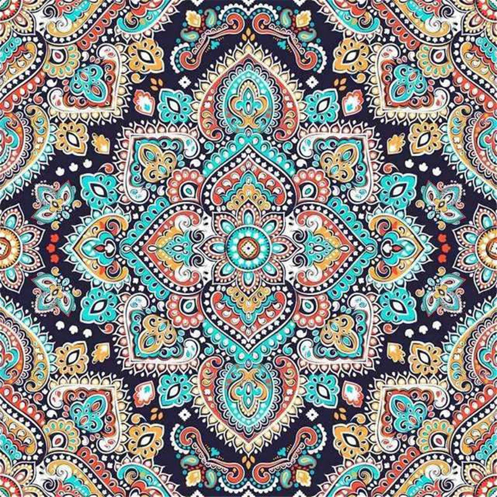 Mandala Flower DIY Cross Stitch Embroidery 11CT Kits Craft Needlework Set Cotton Thread Printed Canvas Home Decoration     Sale