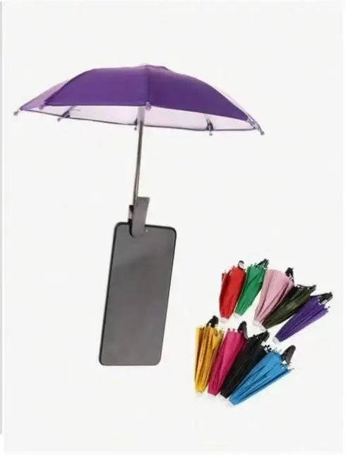 Fashion Phone Umbrella Sun Protection Phone Clip Creative Mini Umbrella Phone Holder with Sun Protection Clip Phone Accessories